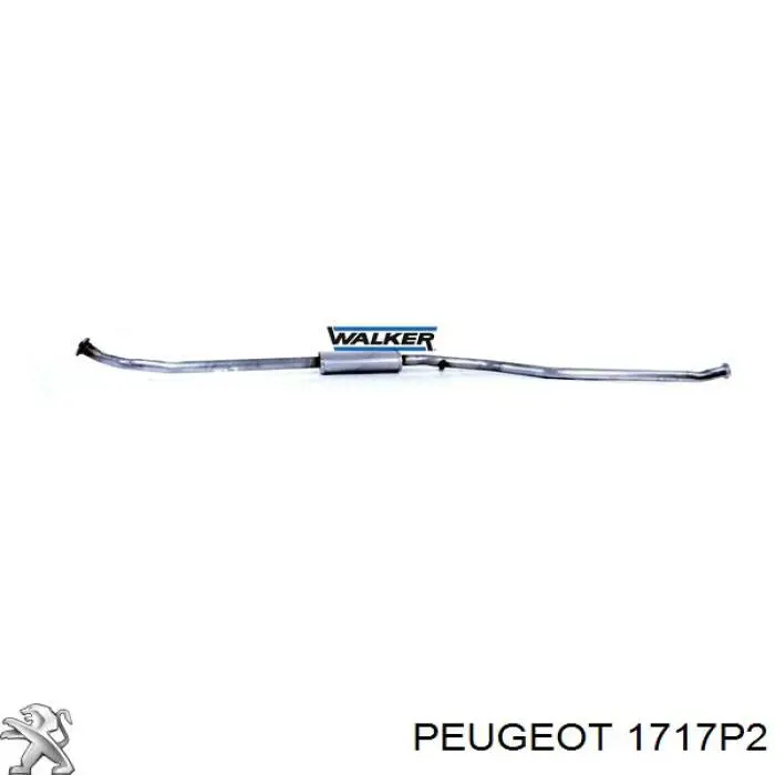 Silenciador del medio 1717P2 Peugeot/Citroen