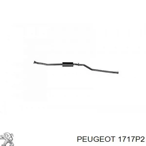 1717P2 Peugeot/Citroen глушитель, центральная часть