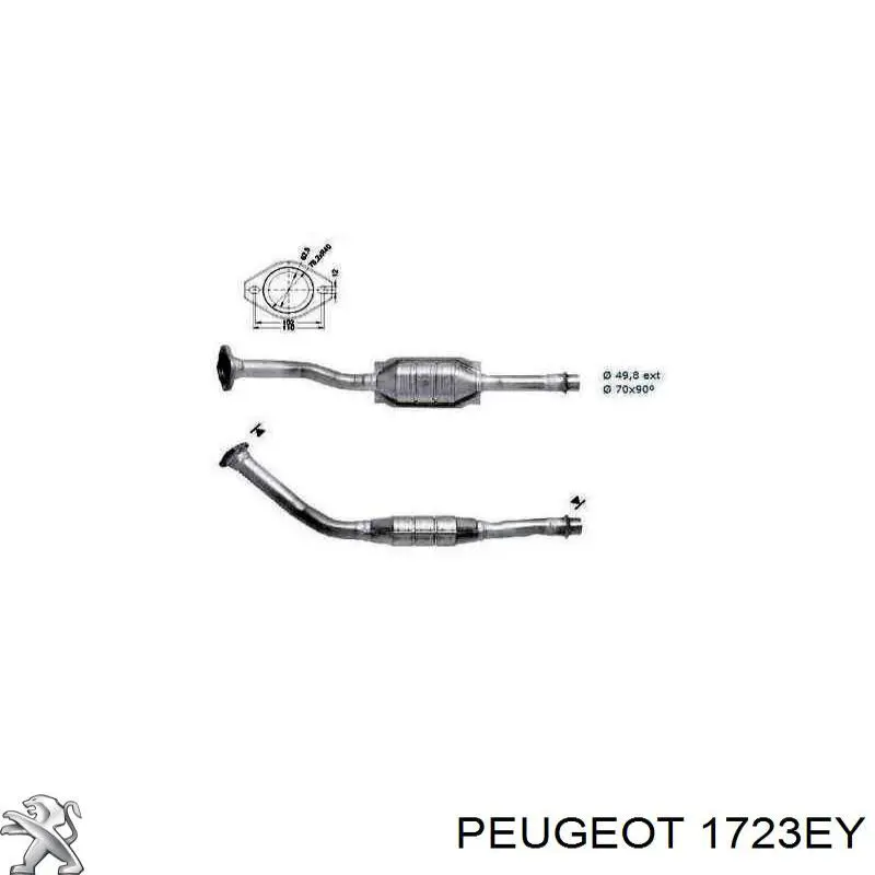 Защита (тепловой экран) выпускного коллектора Peugeot/Citroen 1723EY