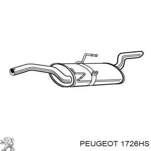 Глушитель, задняя часть 1726HS Peugeot/Citroen