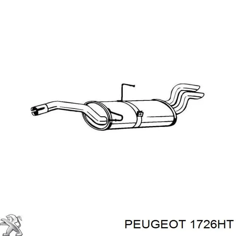 Silenciador posterior 1726HT Peugeot/Citroen