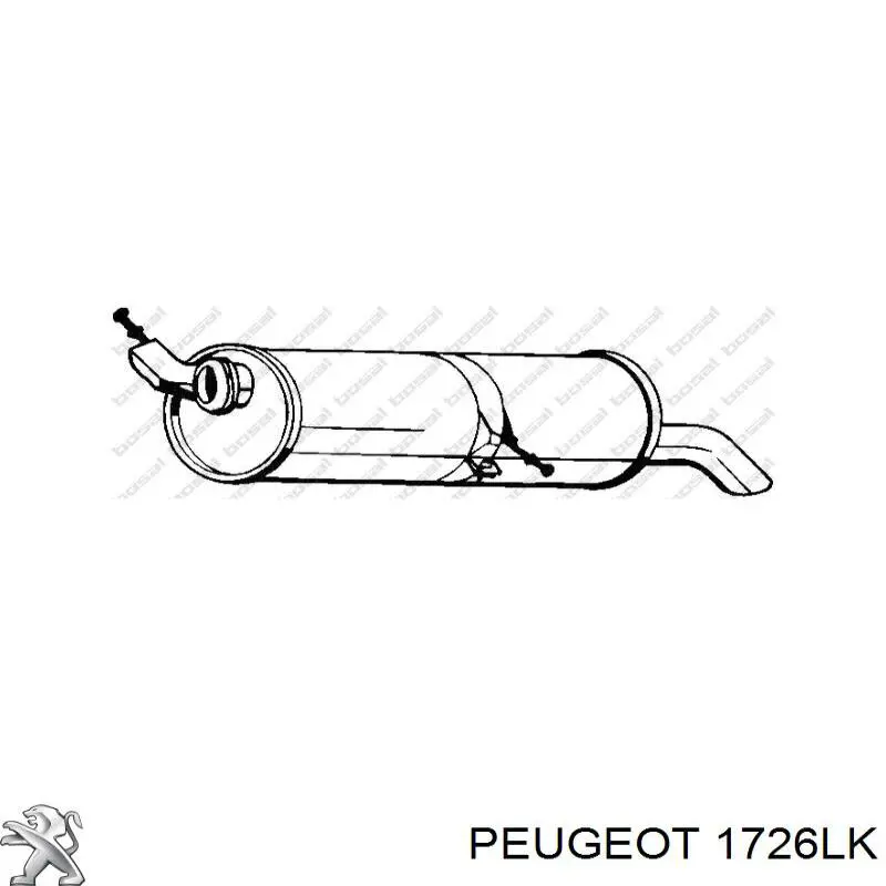 Купить 1726LK Peugeot/Citroen Глушитель задний