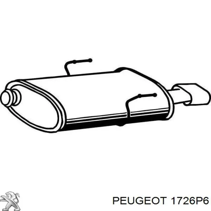 Купить 1726P6 Peugeot/Citroen Глушитель задний