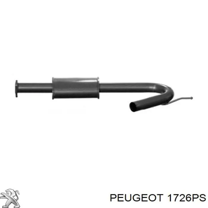 1726PS Peugeot/Citroen глушитель, задняя часть
