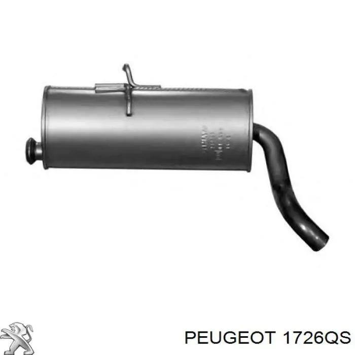 1726QS Peugeot/Citroen глушитель, задняя часть