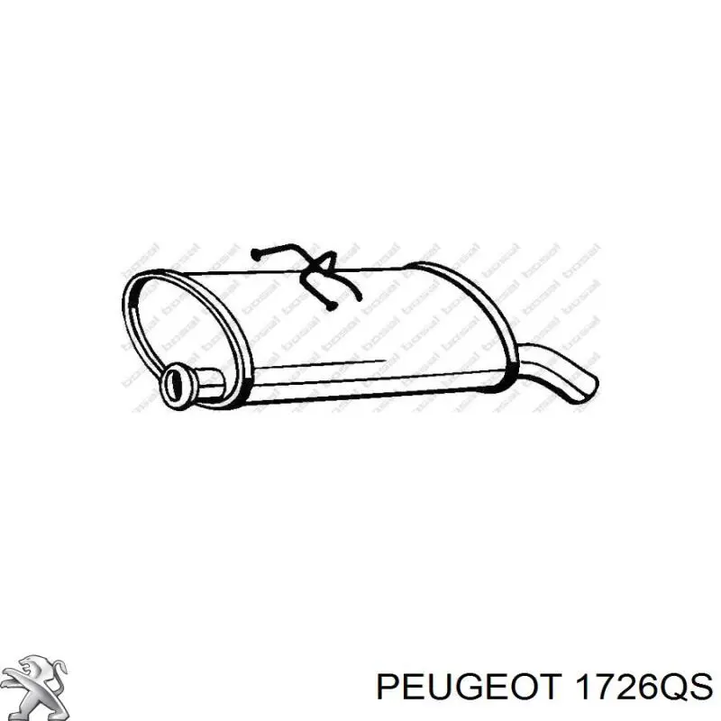 Выхлоп задний Peugeot/Citroen 1726QS цена, от 41.09 USD