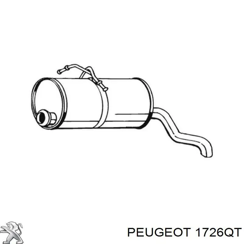 Silenciador posterior 1726QT Peugeot/Citroen