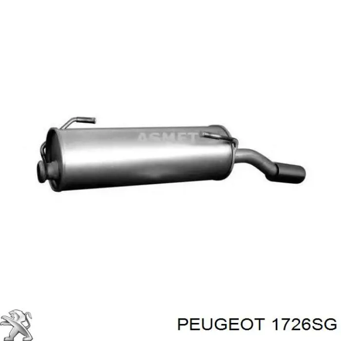 Выхлоп задний Peugeot/Citroen 1726SG цена, от 171.68 USD