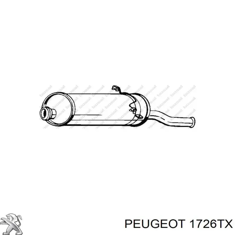 Silenciador posterior 1726TX Peugeot/Citroen