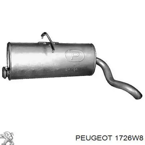Silenciador posterior 1726W8 Peugeot/Citroen
