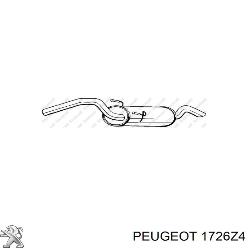 1726Z4 Peugeot/Citroen Выхлопная труба