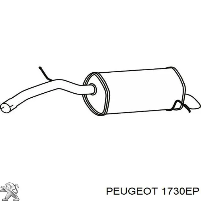 Выхлоп задний Peugeot/Citroen 1730EP цена, от 59.45 USD