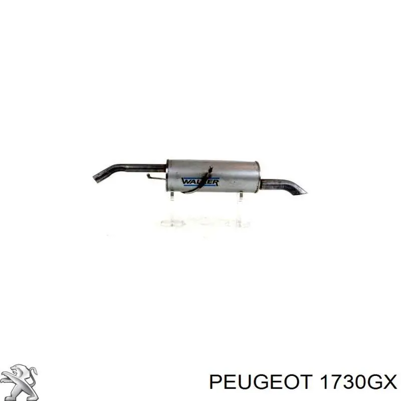 1730GX Peugeot/Citroen silenciador, parte traseira