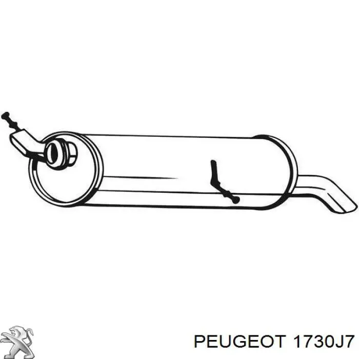 Выхлоп задний Peugeot/Citroen 1730J7 цена, от 74.55 USD