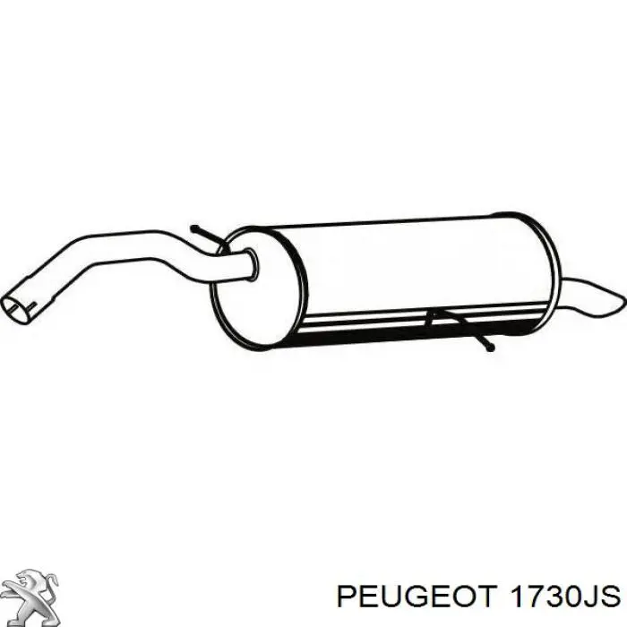 Silenciador posterior 1730JS Peugeot/Citroen