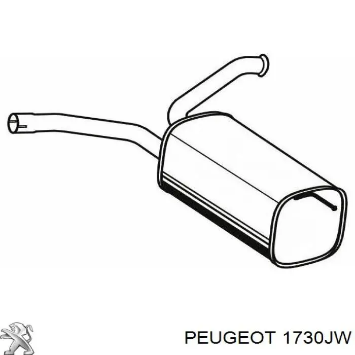 Купить 1730JW Peugeot/Citroen Глушитель задний