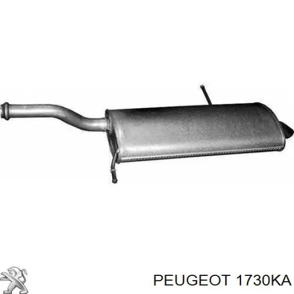 Глушитель задний 1730KA Peugeot/Citroen