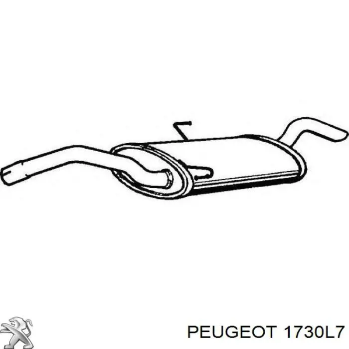 Silenciador posterior 1730L7 Peugeot/Citroen