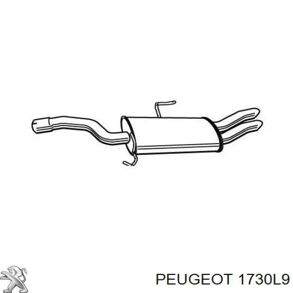Выхлоп задний Peugeot/Citroen 1730L9 цена, от 131.15 USD