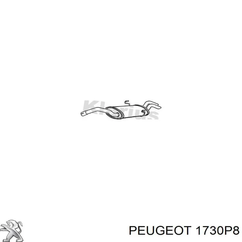 Выхлоп задний Peugeot/Citroen 1730P8 цена, от 102.70 USD