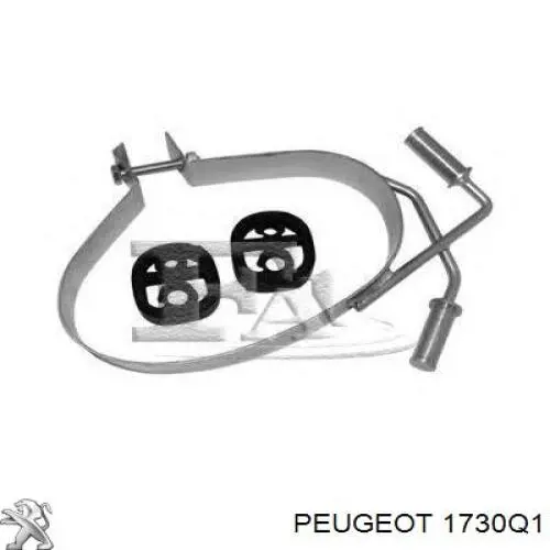 1730Q1 Peugeot/Citroen глушитель, задняя часть