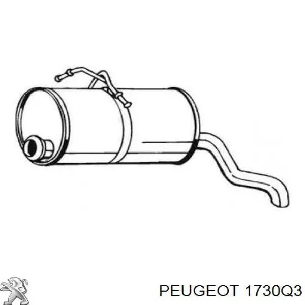 Выхлоп задний Peugeot/Citroen 1730Q3 цена, от 12.11 USD
