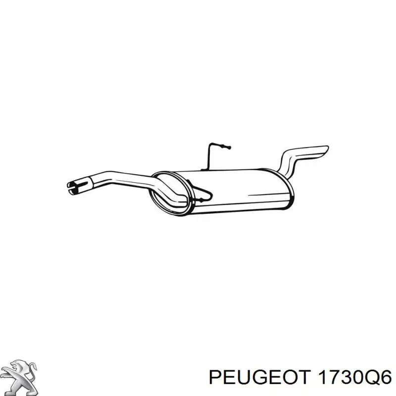 Silenciador posterior 1730Q6 Peugeot/Citroen