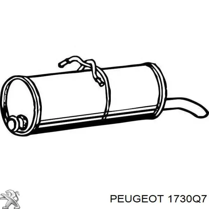 Silenciador posterior 1730Q7 Peugeot/Citroen