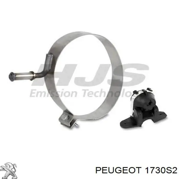 00001730S2 Peugeot/Citroen глушитель, задняя часть