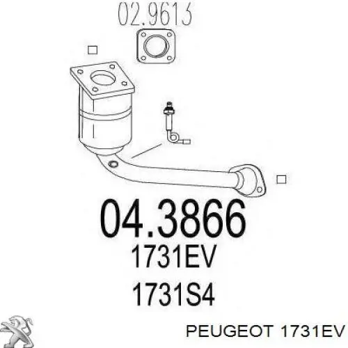 Катализатор 1731EV Peugeot/Citroen