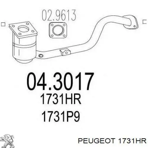 Каталитический нейтрализатор отработавших газов Peugeot/Citroen 1731HR цена, от 137.77 USD