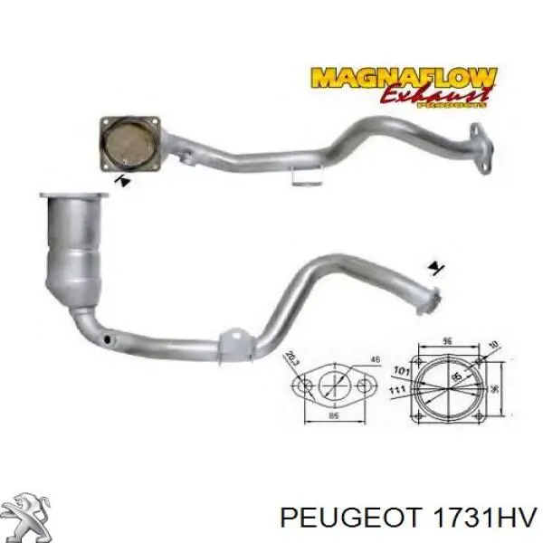 Катализатор 1731HV Peugeot/Citroen