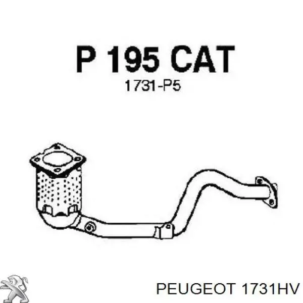 Купить 1731HV Peugeot/Citroen Преобразователь отработавших газов