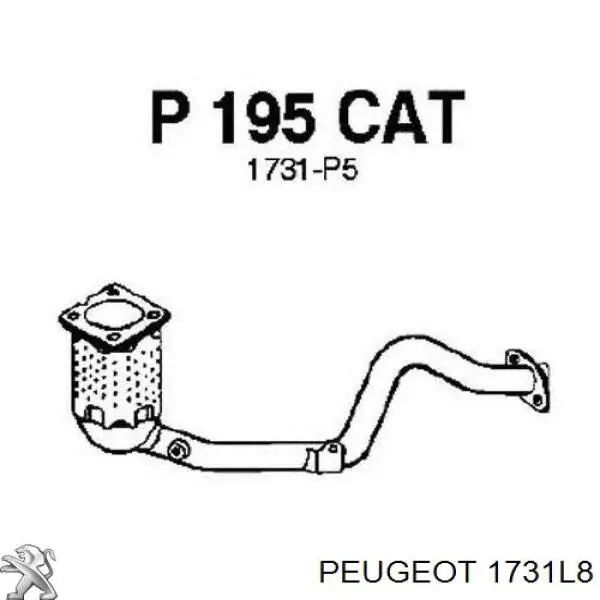 Купить 1731L8 Peugeot/Citroen Преобразователь отработавших газов