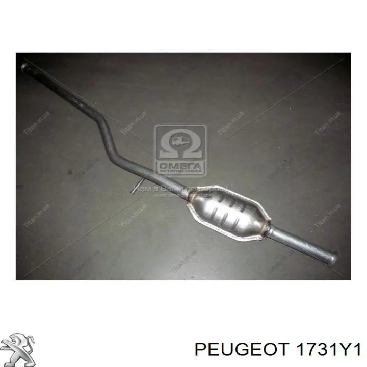 1731Y1 Peugeot/Citroen труба приемная (штаны глушителя передняя)