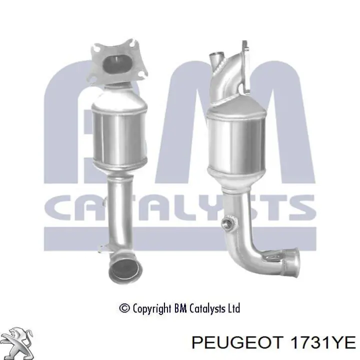 Купить 1731YE Peugeot/Citroen Преобразователь отработавших газов