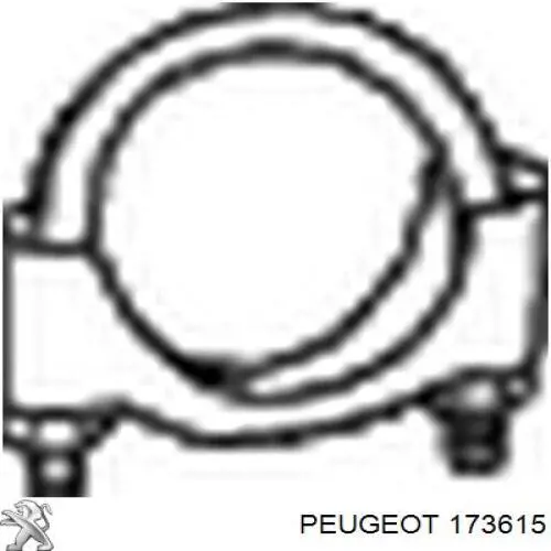 173615 Peugeot/Citroen хомут глушителя передний