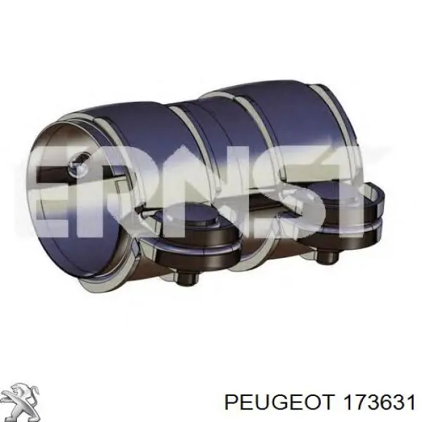 Abrazadera de silenciador delantera 173631 Peugeot/Citroen