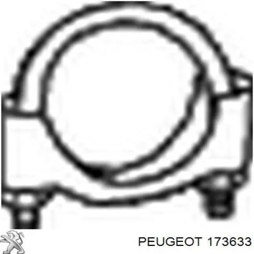 173633 Peugeot/Citroen хомут глушителя задний