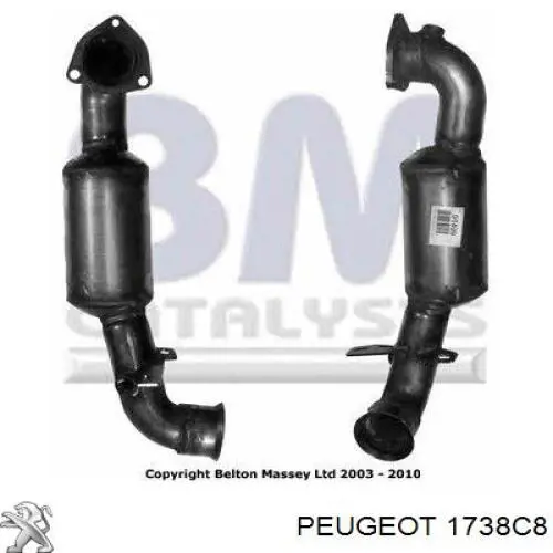 Каталитический нейтрализатор отработавших газов Peugeot/Citroen 1738C8 цена, от 194.04 USD