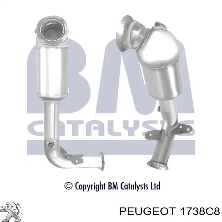 Купить 1738C8 Peugeot/Citroen Преобразователь отработавших газов