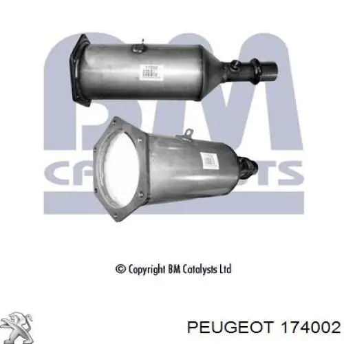 174002 Peugeot/Citroen сажевый фильтр системы отработавших газов