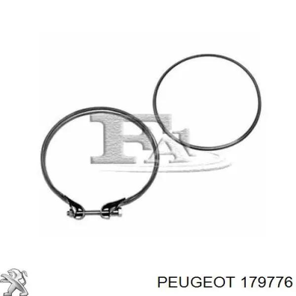 179776 Peugeot/Citroen braçadeira de silenciador dianteira