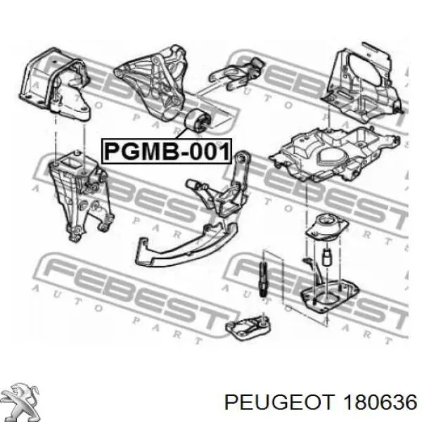 Купить 180636 Peugeot/Citroen Кронштейн подушки двигателя