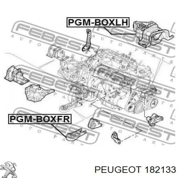 Правая подушка двигателя 182133 Peugeot/Citroen