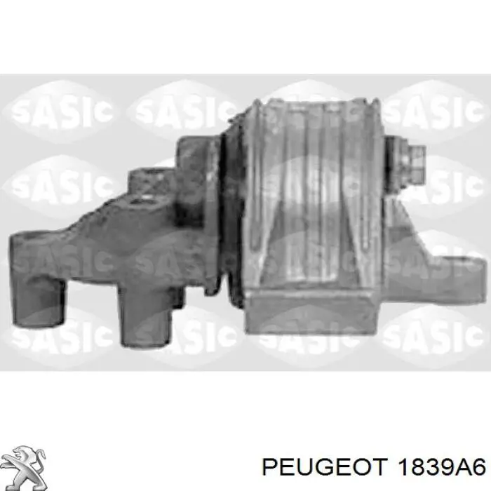 Soporte de motor derecho 1839A6 Peugeot/Citroen