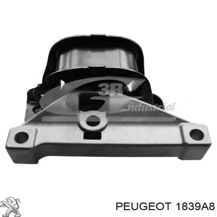 Soporte de motor derecho 1839A8 Peugeot/Citroen