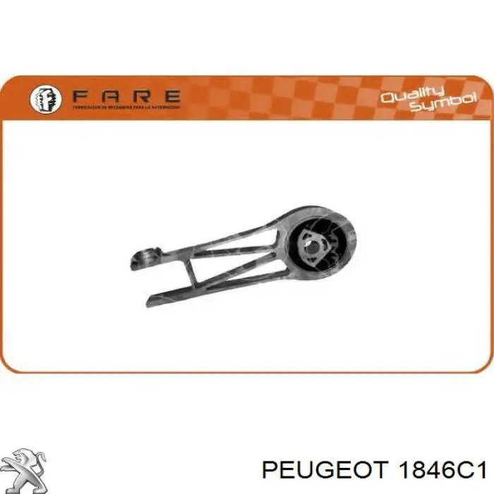 Soporte para taco de motor trasero 1846C1 Peugeot/Citroen