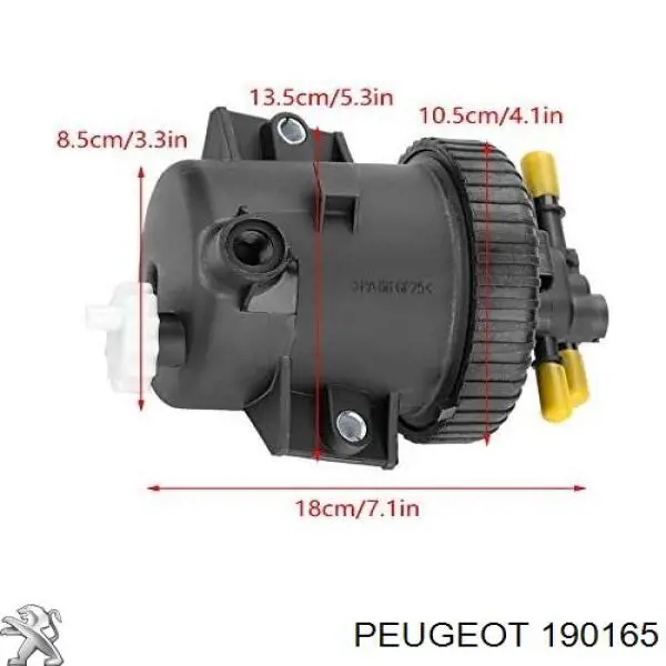 Корпус топливного фильтра 190165 Peugeot/Citroen