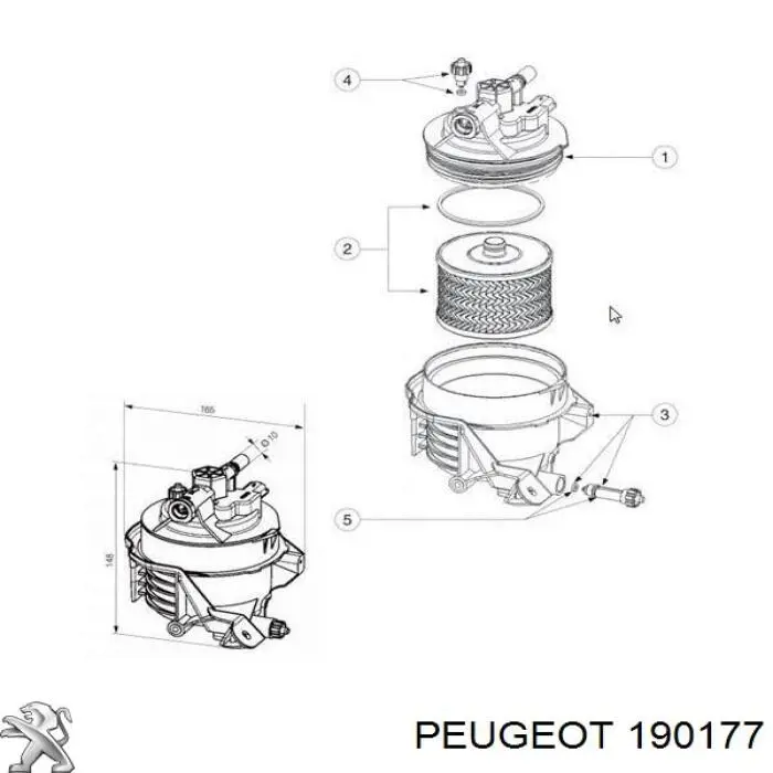 Caixa de filtro de combustível Peugeot/Citroen 190177 preço, a partir de 69,88 USD